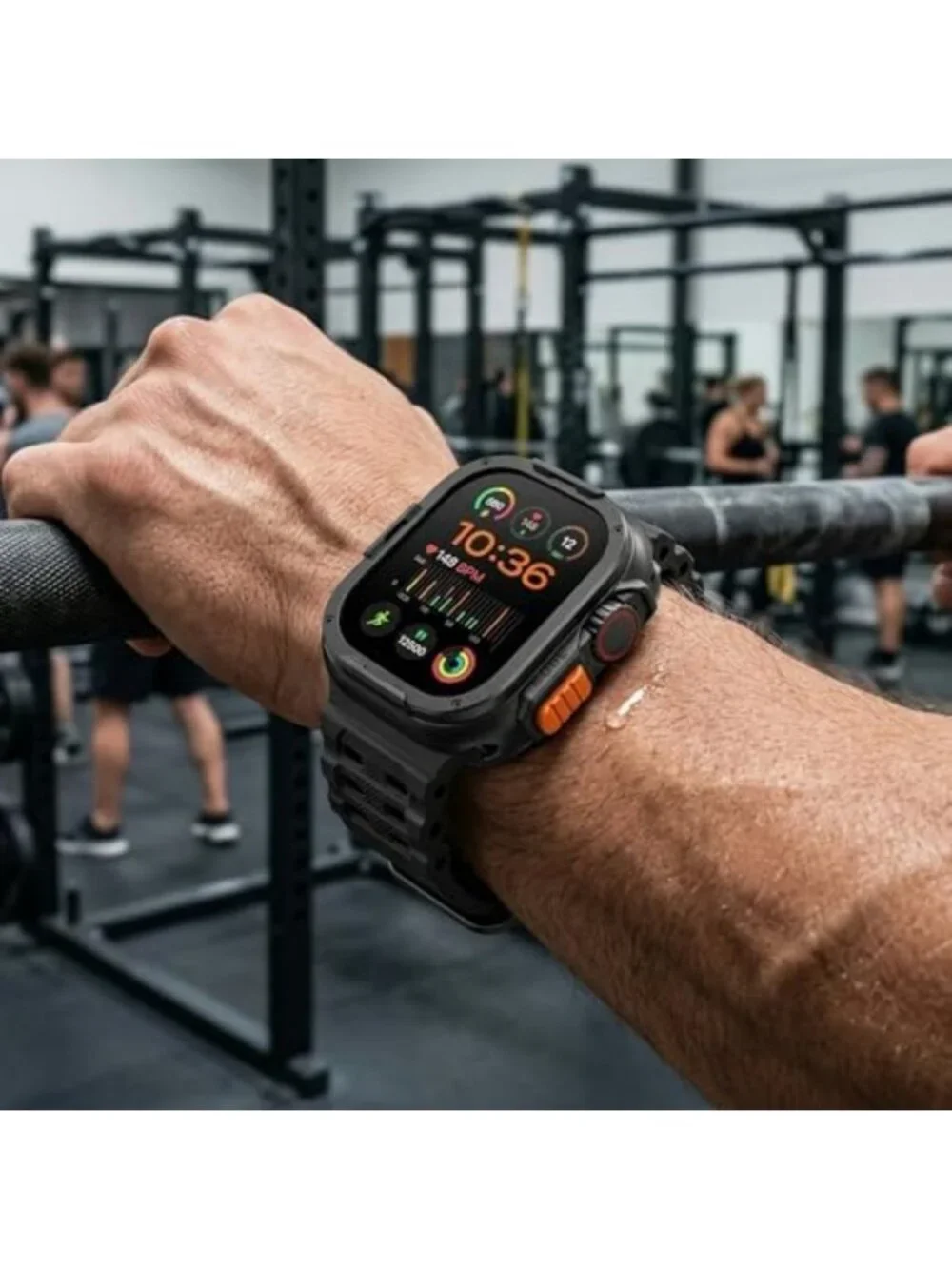 Rugged Titanium Case for Apple Watch Ultra 49mm, Lightweight 2-in-1 Metal Cover